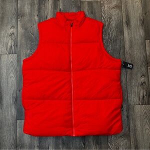 Xersion Sleeveless Full Zip Windproof Puffer Vest Men’s Sz 2XLT Red Hot Cayenne